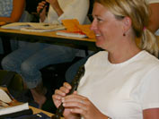 student in classroom