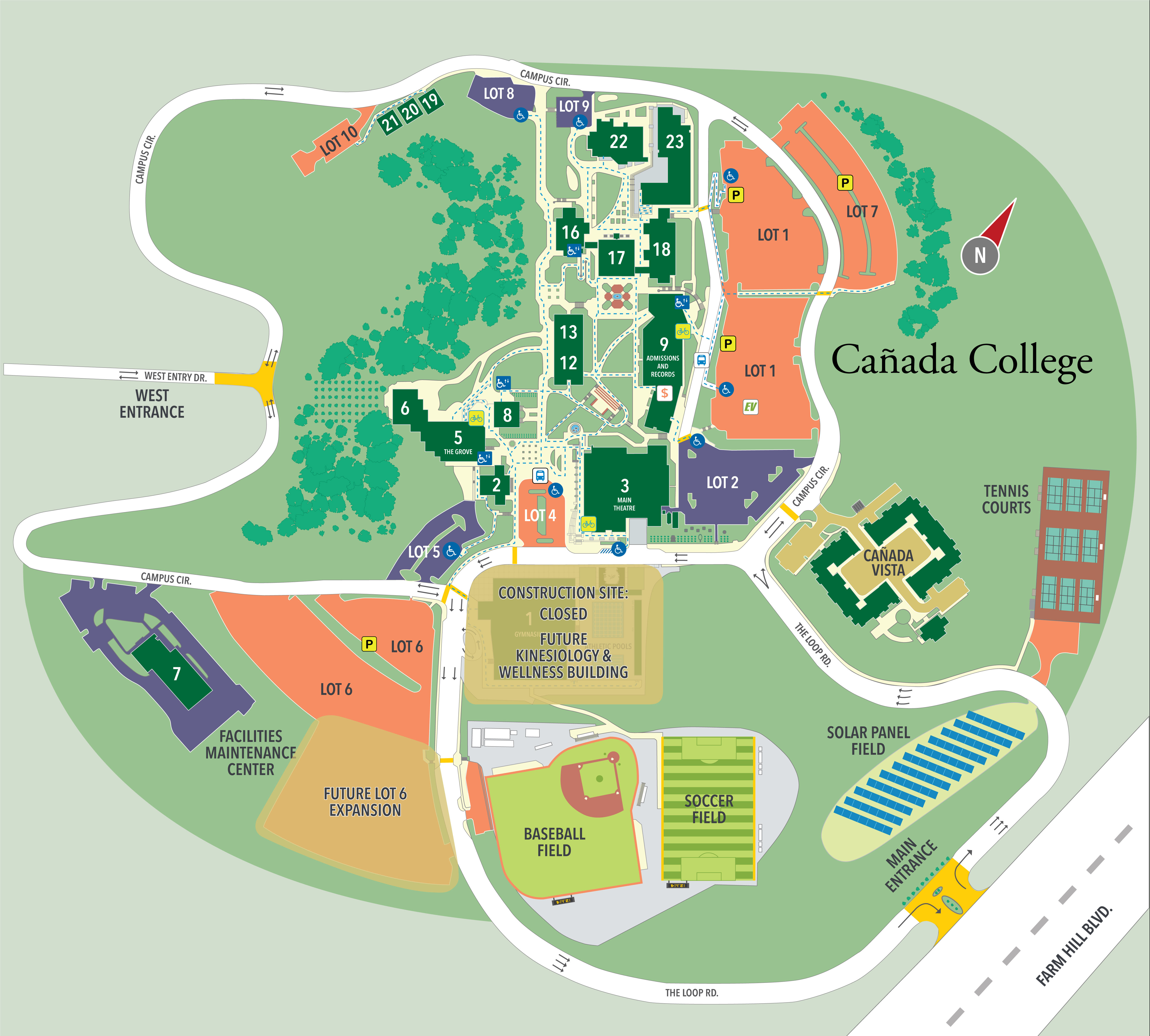 Map and Directory | About Cañada | Cañada College