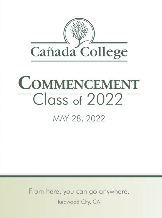 Commencement 2022 Booklet Cover