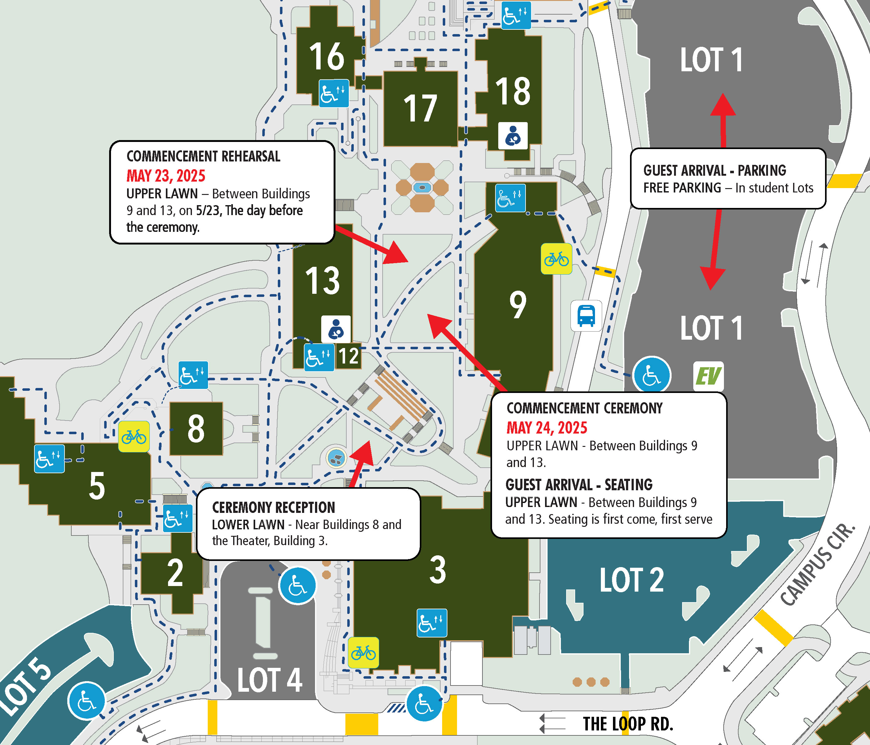 Commencement Parking Map