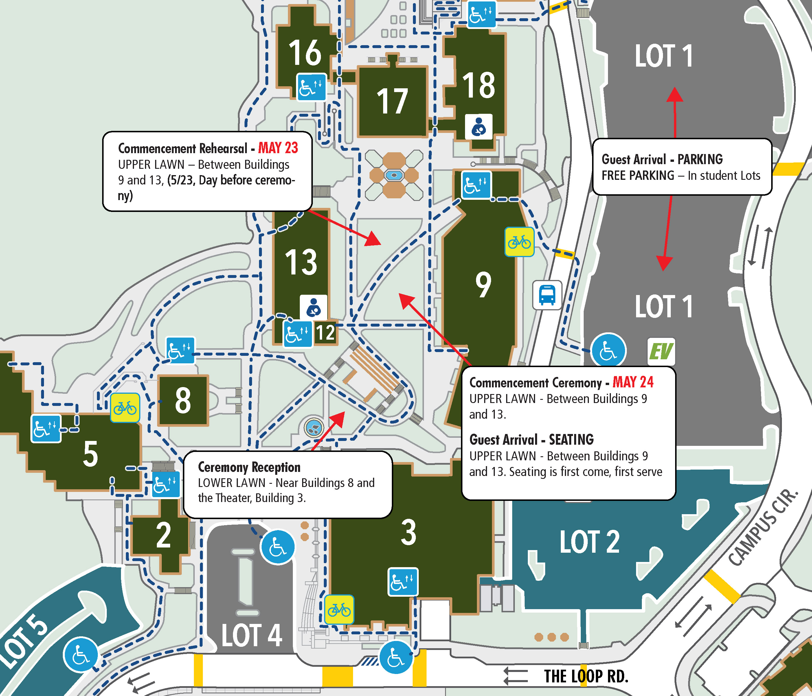 Commencement Parking Map