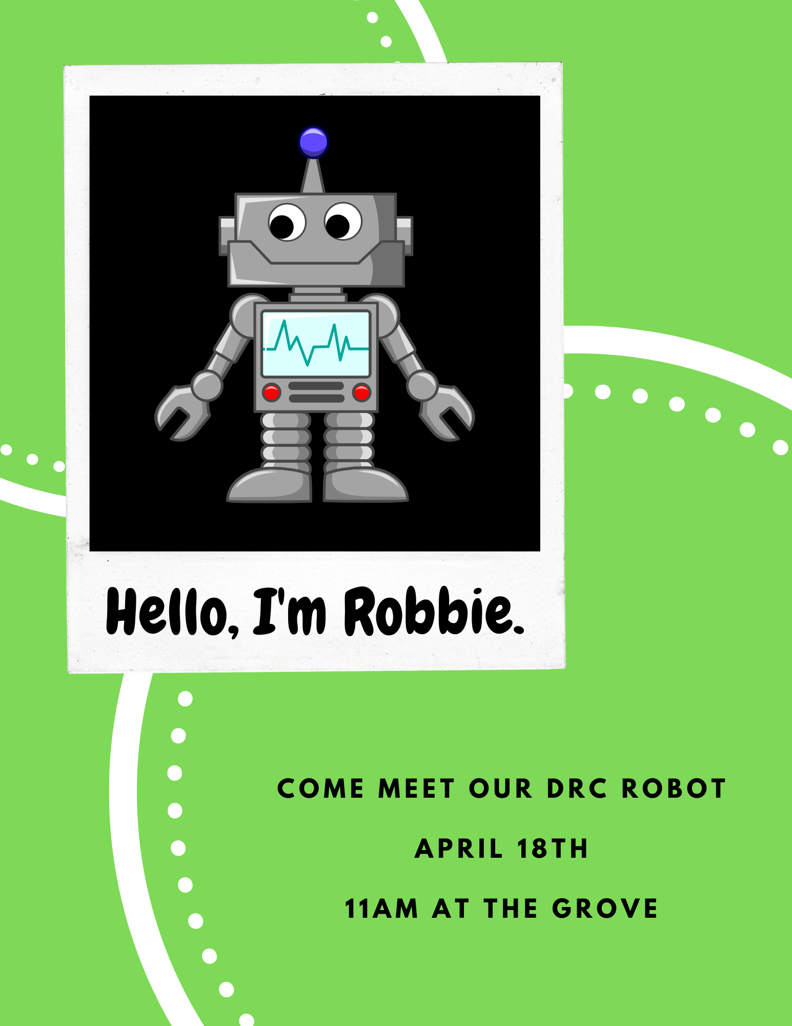 Robbie the Robot Event Flyer