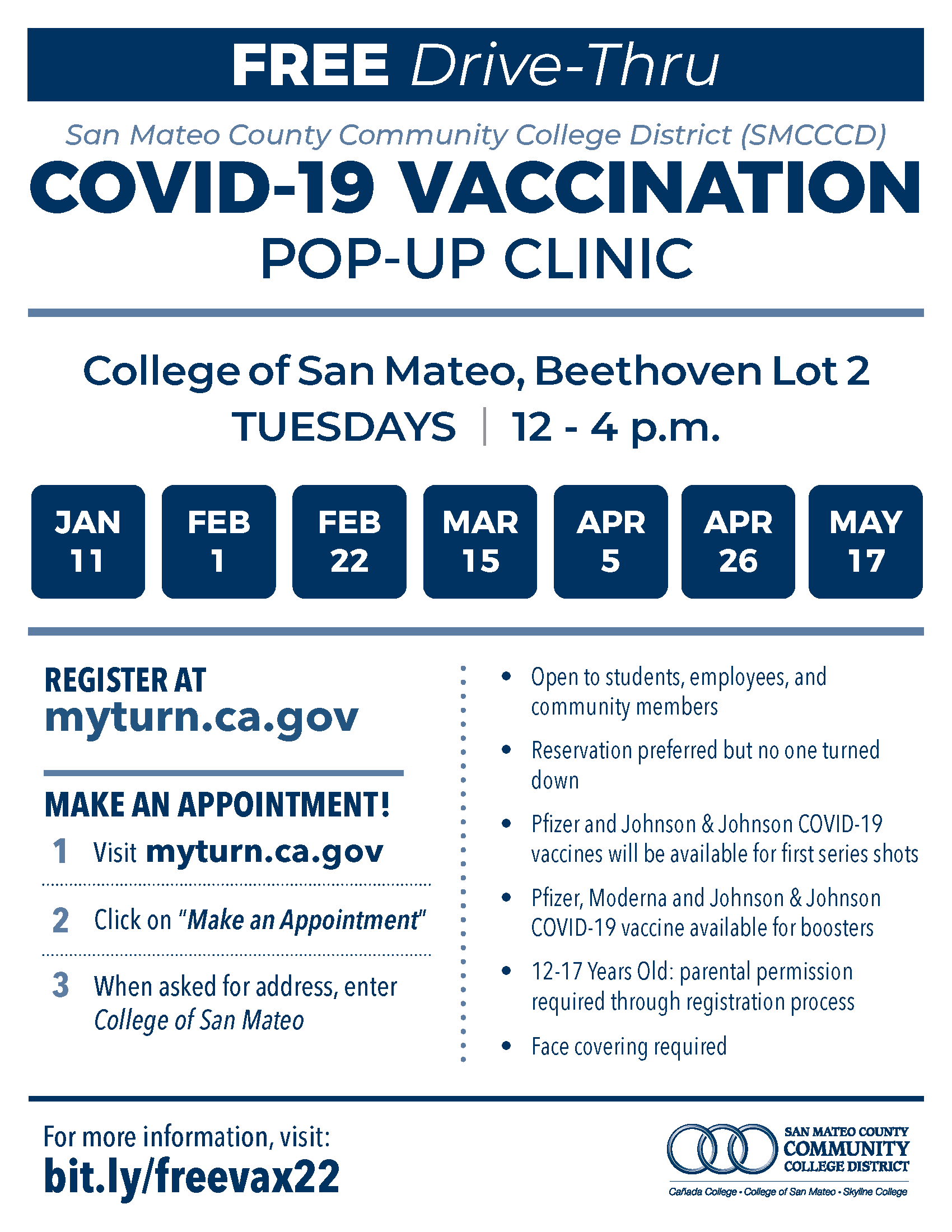 CSM Vaccination Pop Up Clinic Info