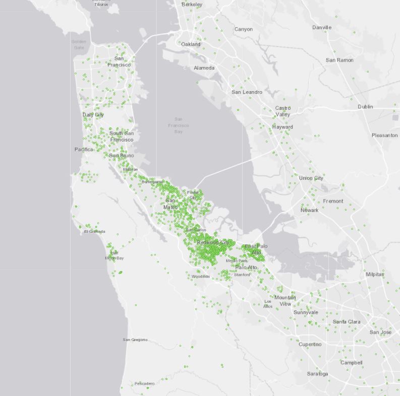 CAN Bay Area Fall 2021 student map