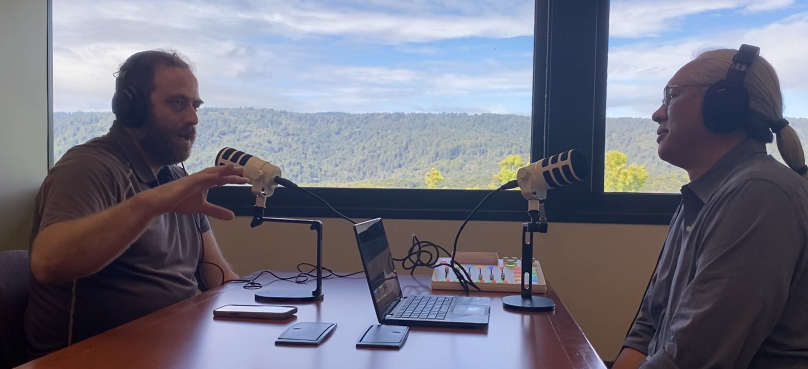 Dave and Ray in a podcast