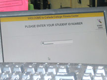 log in to Fitness Center computer