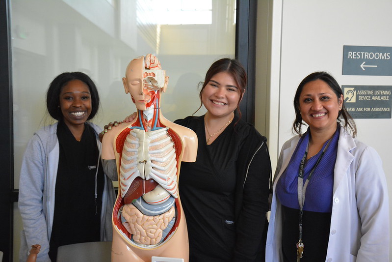 medical assistant's students at the Health fair smiling 2022