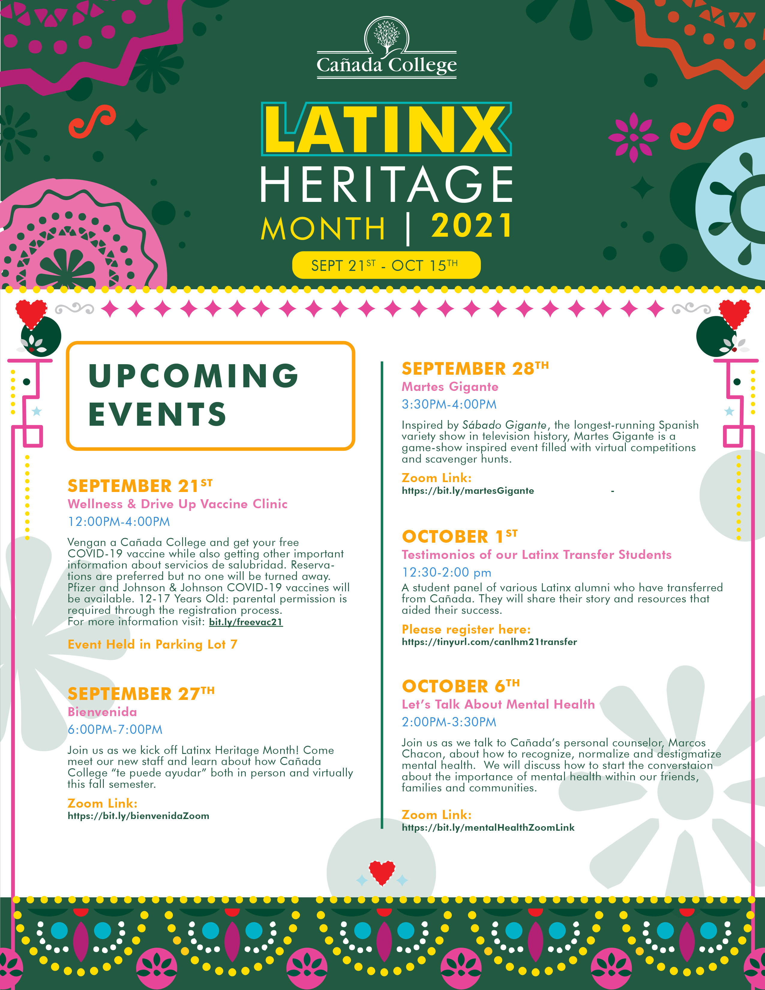 Latinx Heritage Month 2021 Poster