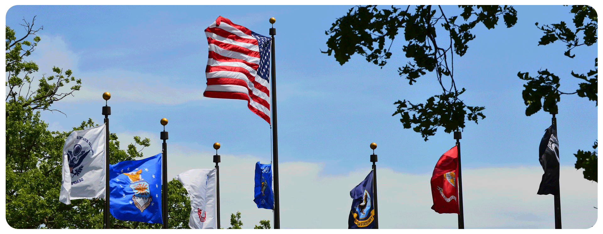 military flags landing page