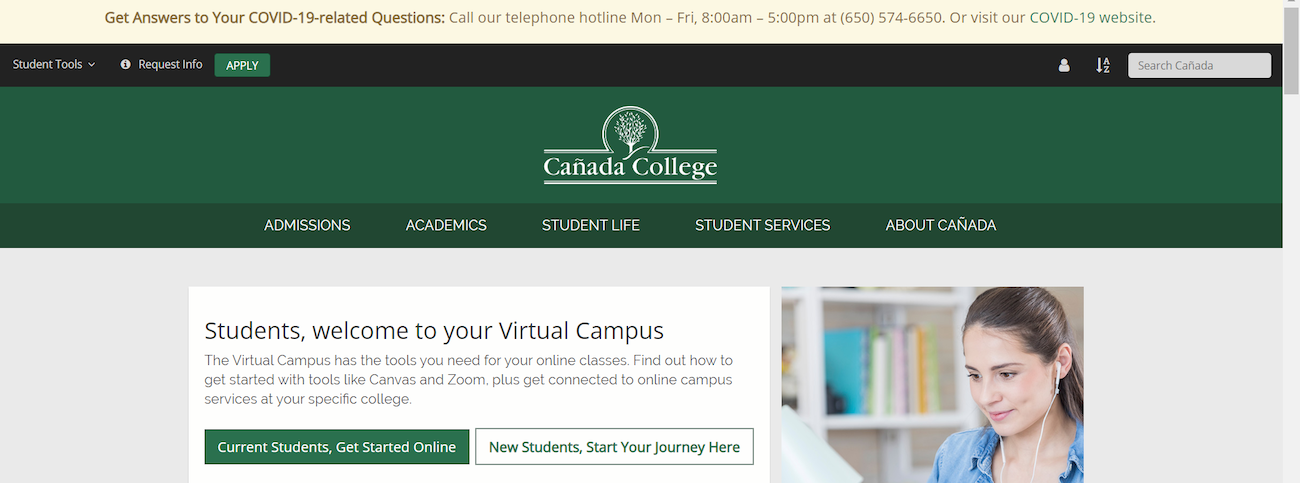 Cañada College Homepage